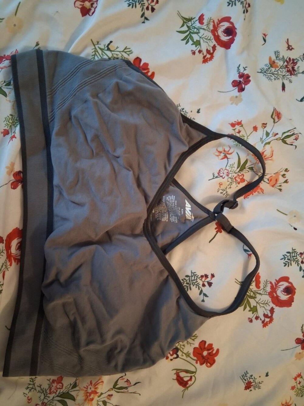 Ava Gray Seamless Lounge Bra XXL Strappy Back Comfy Wireless